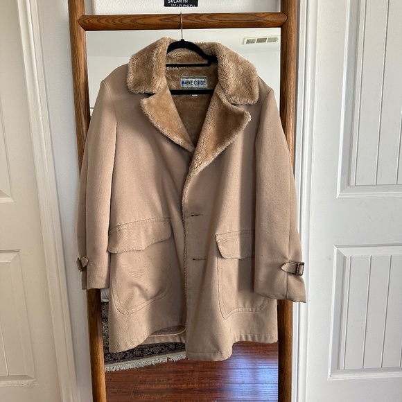 Vintage Maine Guide Faux Fur-Lined Congress Winter Jacket, Size 42 - Picture 2 of 5